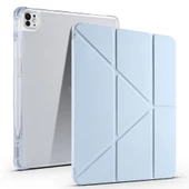 Apple iPad Air 11 2024 Kılıf  Tri Folding Kalem Bölmeli Standlı Kılıf - 8