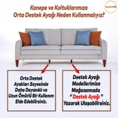 Düz Plastik Ayak 14 cm Mobilya Yükseltici Sehpa Kanepe TV Ünitesi Koltuk Ayağı Baza Ayakları Ceviz - 5