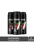 Axe Erkek Sprey Deodorant Africa 48 Saat Etkileyici Koku 150 ml x3 - 1