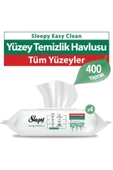 Sleepy Easy Clean Beyaz Sabun Katkılı Yüzey Temizlik Havlusu 100 Yaprak 4'lü - 1