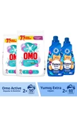 Omo Toz Deterjan 7.5 Kg X 2 Yumoş Lilyum Konsantre Çamaşır Yumuşatıcı 1440 ml 60 Yıkama X 2 thumbnail 1