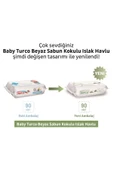 Baby Turco Beyaz Sabun Kokulu 90 Yaprak 12'li Paket Islak Mendil - 5