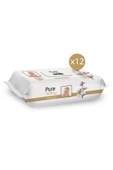 Pure Baby Organik Pamuklu 90 Yaprak 12'li Paket Islak Havlu thumbnail 7