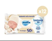 Molfix İzotonik Sulu Yenidoğan 50 Yaprak 12'li Paket Islak Mendil - 2