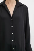 V Yaka Klasik Gömlek Siyah thumbnail 4