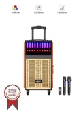 Torima NDR-108R Turuncu Kablosuz Mikrofonlu Uzaktan Kumandalı RGB Işıklı Bluetooth Hoparlör - 1