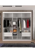 yılwood Sürgülü Gardırop Boydan Kapaklı 240/245 Cm Çıtasız Dolap - 3