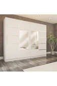 yılwood Sürgülü Gardırop Dört Kapaklı 360/210 Cm (PARLAK BEYAZ) - 3