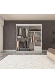 yıldızmobilyatasarım İki Kapaklı Sürgülü Gardırop 200/210 Cm (PARLAK BEYAZ) - 2