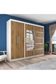 yılwood Sürgülü Gardırop Kısmı Kapaklı Sürgülü Gardırop 270cm /210 cm (BEYAZ+UD) - 2