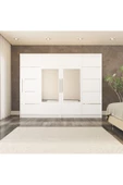 yılwood Sürgülü Gardırop Dört Kapaklı 320/210 Cm (PARLAK BEYAZ) - 1