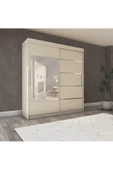 yılwood Sürgülü Gardırop 180/210cm (KOTON VİZON) - 1