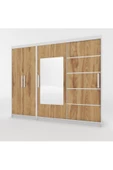 yılwood Sürgülü Gardırop Kısmı Kapaklı Sürgülü Gardırop 270cm /210 cm (BEYAZ+UD) - 5