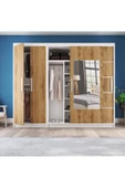 yılwood Sürgülü Gardırop Kısmı Kapaklı Sürgülü Gardırop 270cm /210 cm (BEYAZ+UD) - 3