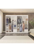 yılwood Sürgülü Gardırop Dört Kapaklı Aynalı 360/210 Cm (PARLAK BEYAZ SONATA) Rengi - 2
