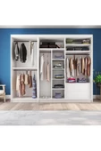 yılwood Sürgülü Gardırop Kısmı Kapaklı Sürgülü Gardırop 270cm /210 cm (BEYAZ+UD) - 4