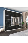 yılwood Sürgülü Gardırop Dört Kapaklı Aynalı 280/230 Cm (PARLAK BEYAZ SONATA) Rengi - 1