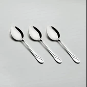 Nehir safir yemek kaşık - 12 li paslanmaz çelik yemek kaşığı thumbnail 1