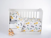 %100 Pamuk, 7 Parça Bebek Nevresim Takımı (Nevresim, Çarşaf, Yorgan, 2 Yastık ve Kılıfları), 100x150 cm - 1