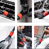5  Parça Araç Detaylı Temizlik Fırçası İç Dış motor Temizlik Fırça Seti - 5