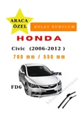 Mfk Honda Civic  (2006-2012 FD6) Araca Özel Sİlecek - 1