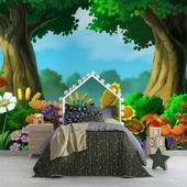 Orman Çiçekleri Çocuk Odası Duvar Kağıdı Baskı thumbnail 4