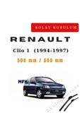 Mfk Renault Clio 1  (1994-1997) Araca Özel Silecek Ön İki - 1