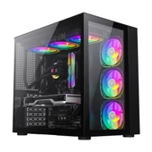 SNT WARZONE II Midi Tower 7x120 Mm. Argb Uzaktan Kumanda Atx Siyah Gaming Kasa - 1