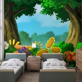 Orman Çiçekleri Çocuk Odası Duvar Kağıdı Baskı thumbnail 1