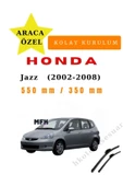 Mfk Honda Jazz  (2002-2008) Araca Özel Silecek Ön iki - 1