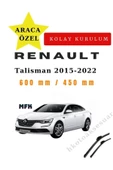 Mfk Renault Talisman  (2015-2022) Araca Özel Silecek Ön iki - 1