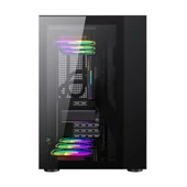 SNT WARZONE II Midi Tower 7x120 Mm. Argb Uzaktan Kumanda Atx Siyah Gaming Kasa - 3