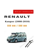 Mfk Renault Kangoo (2008-2010) Araca Özel Silecek Ön İki - 1