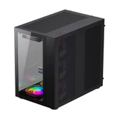 SNT WARZONE II Midi Tower 7x120 Mm. Argb Uzaktan Kumanda Atx Siyah Gaming Kasa - 5