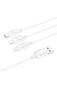 Hoco X74 3 in 1 Hızlı Şarj Kablosu - USB to Lightning Micro-USB Type-C - Premium Product - 3