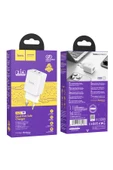 Hoco N25 Maker Hızlı Şarj Adaptörü Çift Girişli Beyaz - Premium Product - 4