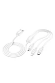 Hoco X74 3 in 1 Hızlı Şarj Kablosu - USB to Lightning Micro-USB Type-C - Premium Product - 2