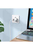 Hoco N25 Maker Hızlı Şarj Adaptörü Çift Girişli Beyaz - Premium Product - 1