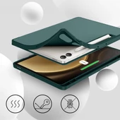 Samsung Galaxy Tab S10 Plus X820 12.4 İnç Kılıf Premium Silikon Kalem Bölmeli Smart Case - 8