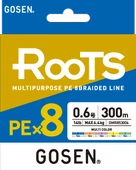 Gosen X8 Roots 2.0 PE 300m 8 Örgü Spin İp Misina 15.9kg Çeker Multicolor thumbnail 1