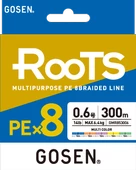 Gosen X8 Roots 2.0 PE 300m 8 Örgü Spin İp Misina 15.9kg Çeker Multicolor thumbnail 2