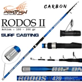 Portfish Rodos 420 cm 100-200g Atarlı Karbon Surf Olta Kamışı - 1