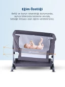 Baby Storch - Sallanabilir Anne Yanı Portatif Beşik - Yükseklik Ayarlı, Cibinlik ve Tekerlekli - 4