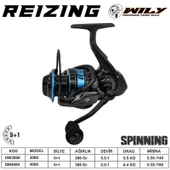 Wily Reizing 4000 5+1 Bilyalı 5.5:1 Devirli Spin Olta Makinesi - 1