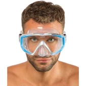 Cressi Liberty Triside Yetişkin Dalış Maskesi Şeffaf-Mavi thumbnail 1