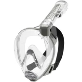 Cressi Duke S-M Beden Tam Yüz Maske Şeffaf-Gümüş - 1