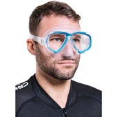 Cressi Perla Yetişkin Dalış Maskesi Şeffaf-Koyu Mavi - 4