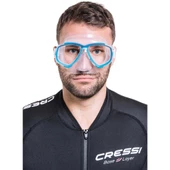 Cressi Perla Yetişkin Dalış Maskesi Şeffaf-Koyu Mavi - 3