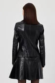 Diana Siyah Kadın Deri Mont - 4