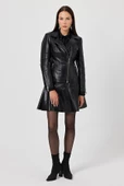 Diana Siyah Kadın Deri Mont - 3